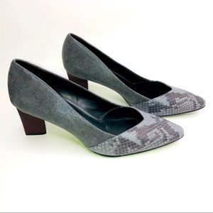 LOGO Snakeskin Heels